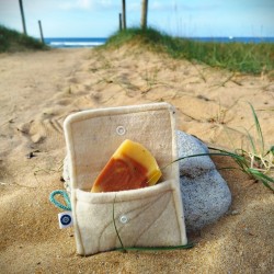 Pochette à savon (ou autre) en feutre | Étui naturel & artisanal